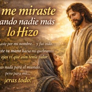 Tú Me Miraste Cuando Nadie Más Lo Hizo – Canto